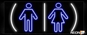 Restrooms With Man Woman Sign Neon Sign